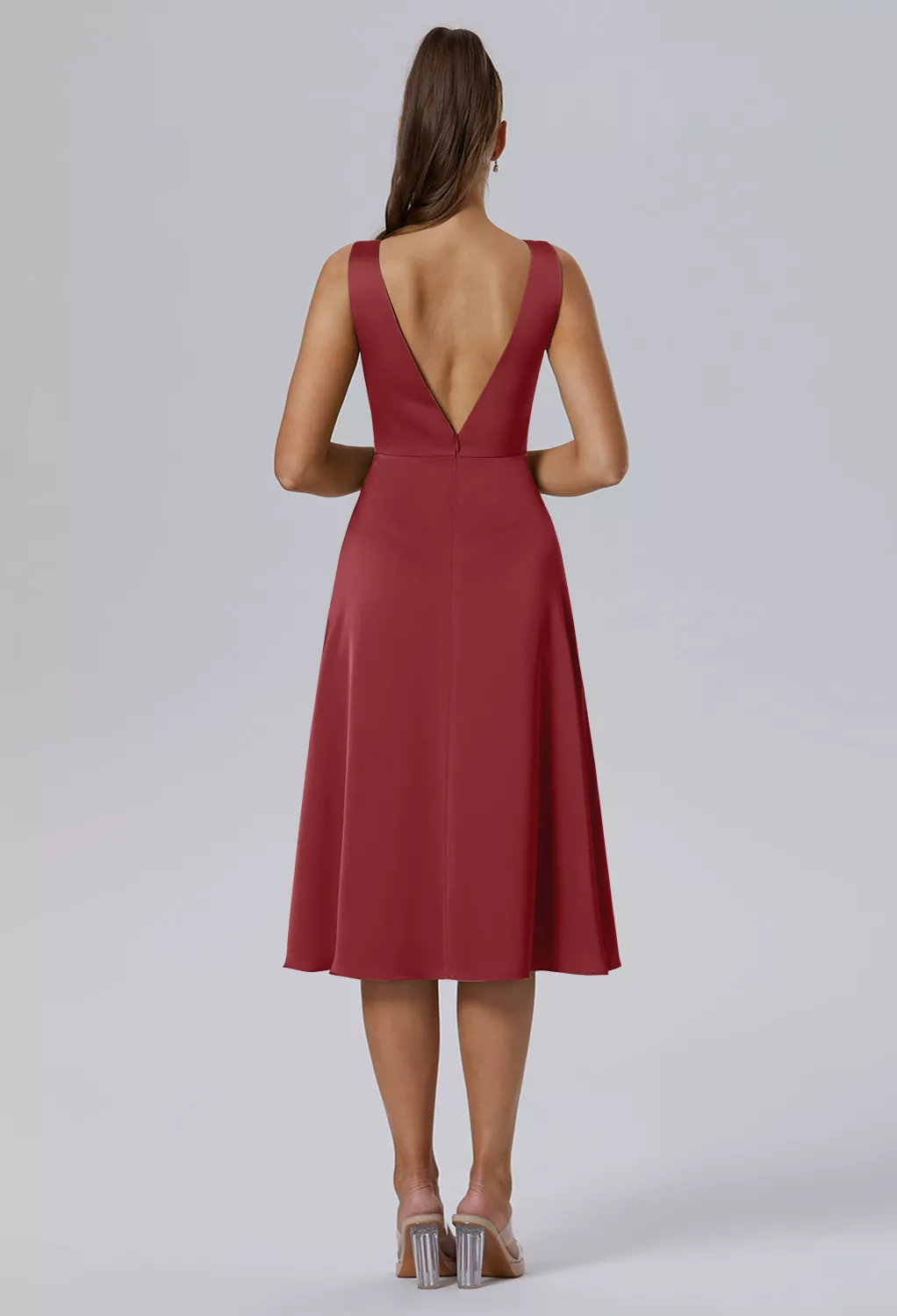 AW Ixajaw Burgundy  Cocktail Wedding Guest Dresses
